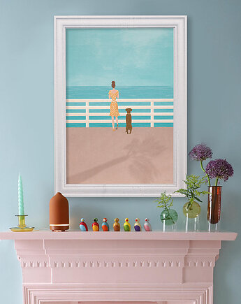 Morska promenada - plakat 50x70 cm, minimalmill