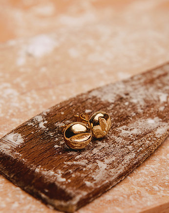 Kolczyki pozłacane bułki, Hetman Jewelry