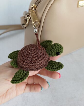 Brelok żółwik, Brelok dla dziecka, Żółw zawieszka do torebki, EcoToysByNastya