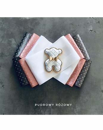 Brosza z MISIEM Nowość, Pudrowy Różowy
