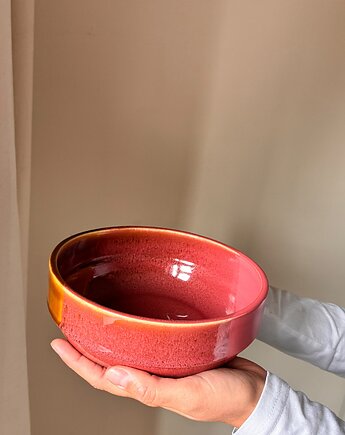 Miska  [wzór: miód - malina ] 17 cm, FORMY PROSTE