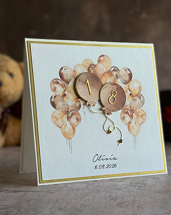 Kartka urodzinowa z kopertą prezentową, BH 20, Anna Art and Crafts