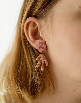 Kolczyki Matisse w abstrakcyjny wzorek, Dwie Gliny