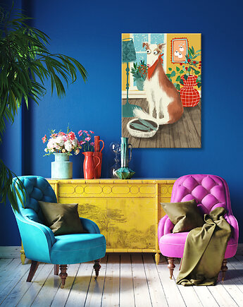 Obraz na płótnie Obiad pod obserwacją 70x100cm, NOWdeco