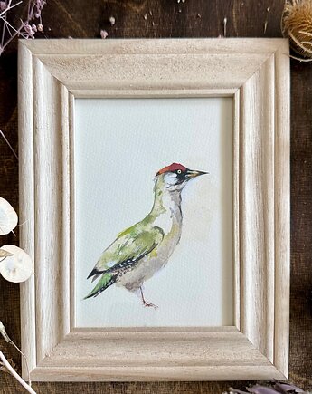 Ręcznie malowany obrazek "Dzięcioł", ReinerArt