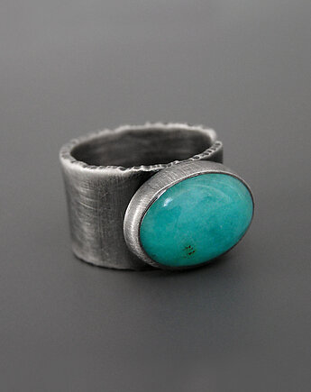 Pierścionek Amazonit - srebro 925, rozmiar 12-16, Pastelove Jewelry