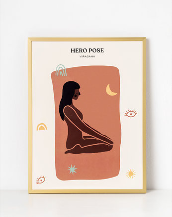 Plakat Joga Hero Pose, Asana Creatives