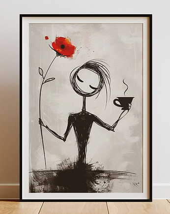 Plakat - A coffecup and a flower, Harry Monkey