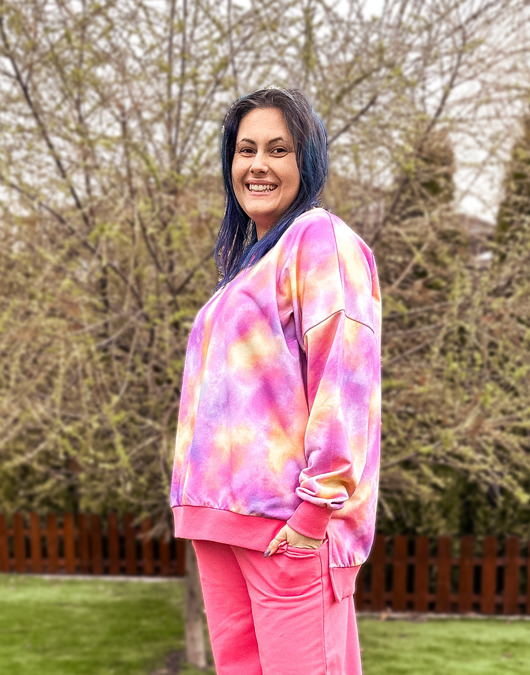bluza bez kaptura damska Bluza damska, oversize "Wata Curkowa"