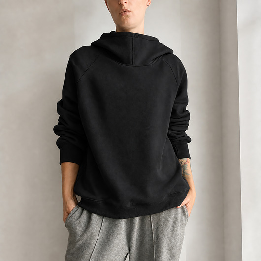 bluza z kapturem damska Bluza damska oversize z dużym kapturem i dziurkami na kciuki Czarna