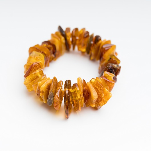 bransoletki z kamieni naturalnych Surowa bransoleta z bursztynu bałtyckiego - naturalny bursztyn