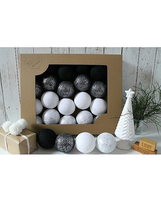 dekoracje świetlne Cotton Balls Silver Dream 20 szt.