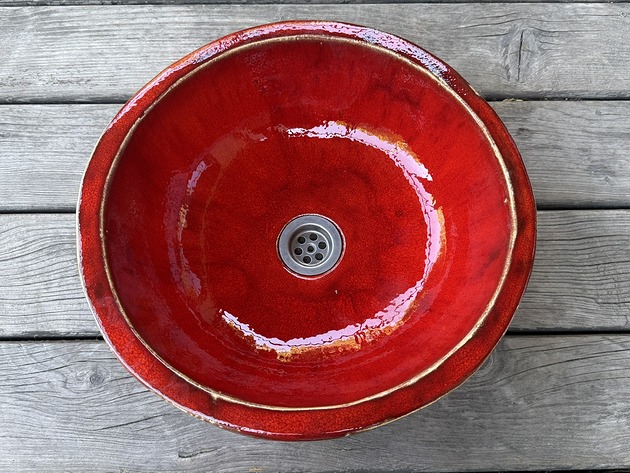 umywalki UM8 Umywalka ceramiczna czerwona