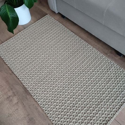 dywany Dywan ze sznurka prostokątny szydełkowy 80cmx120cm