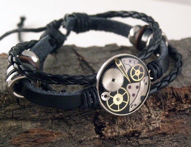 Mechaniczna bransoletka unisex na zamówienie :) Zegarynki