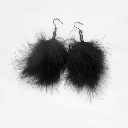 kolczyki z piórami PIÓRKO kolczyki
