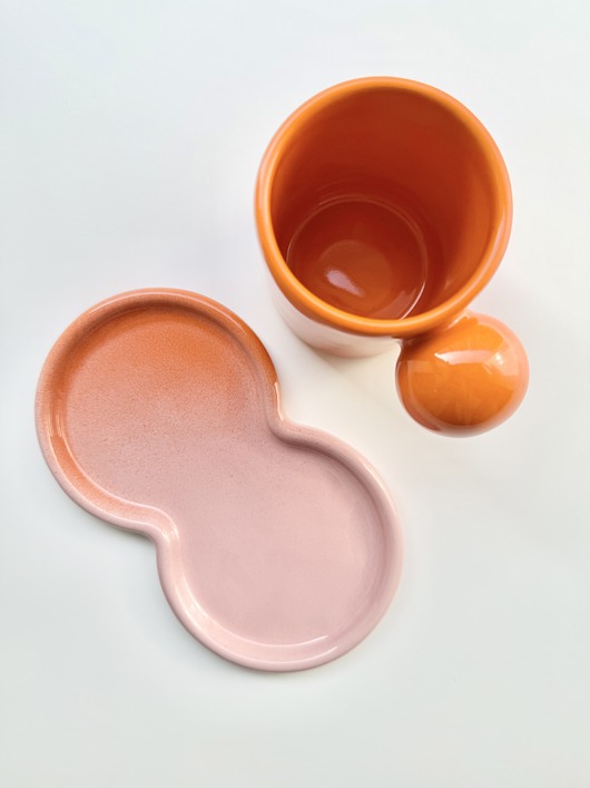 kubki Kubek Orange /190ml/+talerzyk