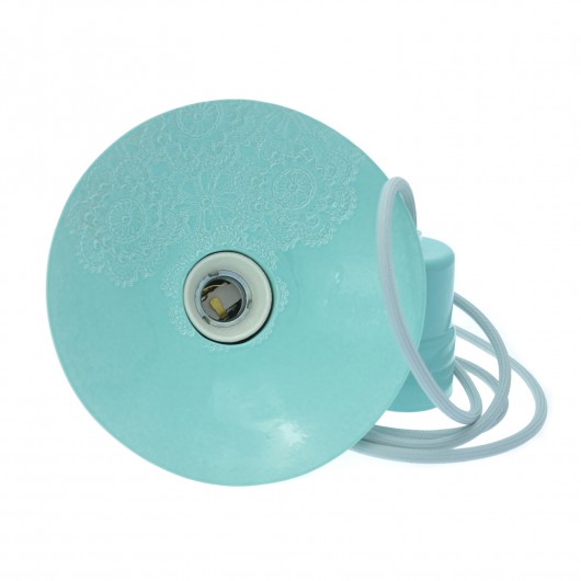 Lampa Loft z Folkiem pastelowy błękit Inzynieria Designu