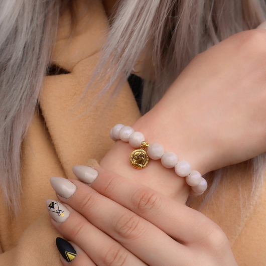 Bransoletka jadeity moneta srebro 925 Coccola JEWELLERY