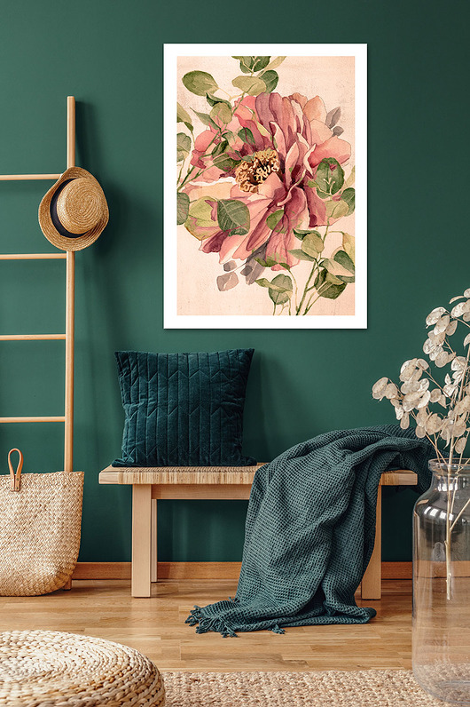 obrazy OBRAZ NA PŁÓTNIE - KWIAT PIWONIA - 70x100cm