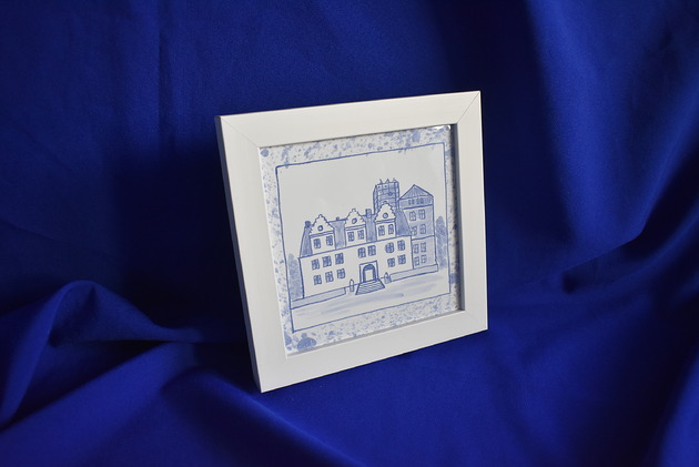 obrazy Oprawiony kafelek Zamek Topacz