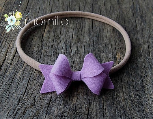 ozdoby do włosów dla dzieci Opaska do włosów Butterfly Bow Lavender