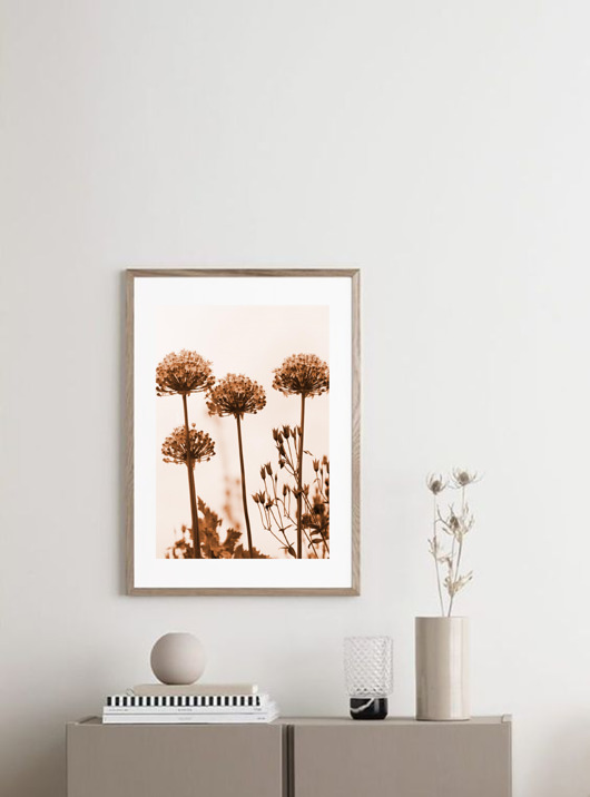 plakaty PLAKAT neutralny botaniczny beżowy natura