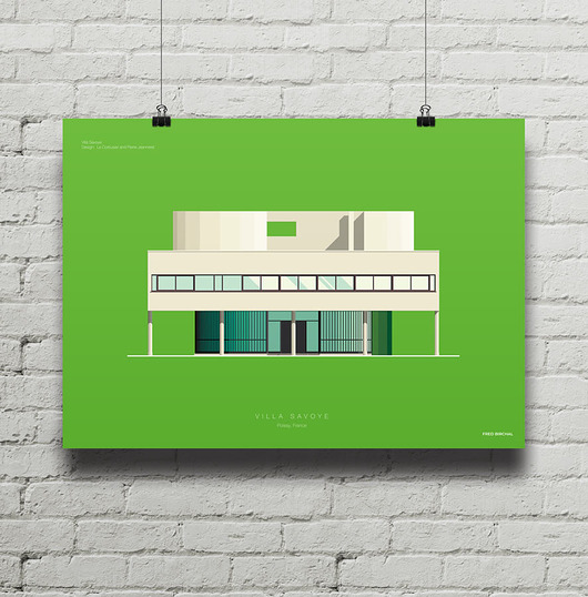 plakaty Willa Savoye - Le Corbusier - plakat giclee art