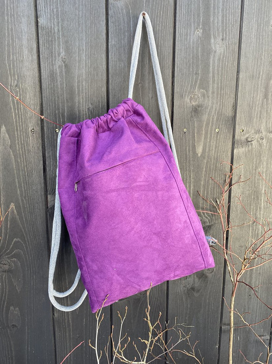 plecaki Plecak, worek - eko zamsz fiolet