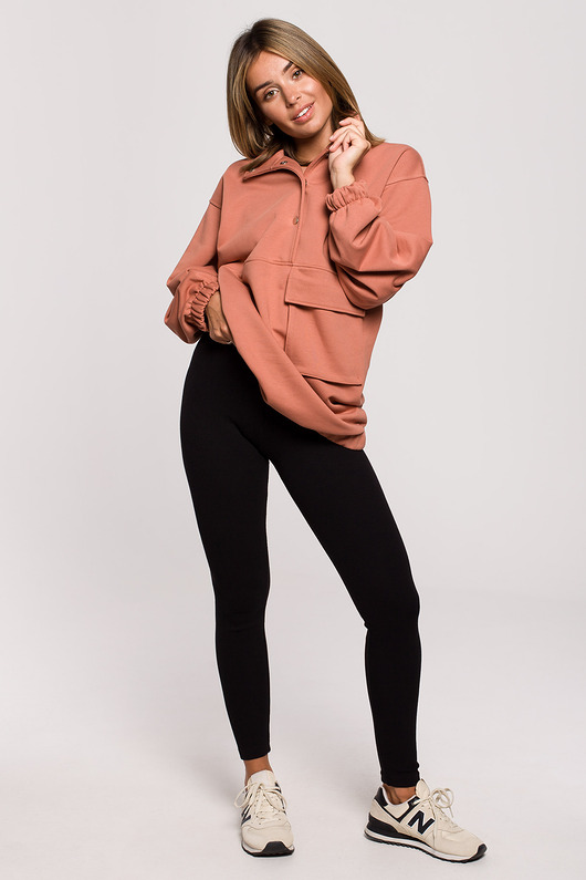 legginsy Legginsy z dzianiny prążkowanej-czarne(B-213)