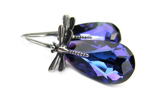Kolczyki z kryształami Swarovski - Bajkał  Marisella