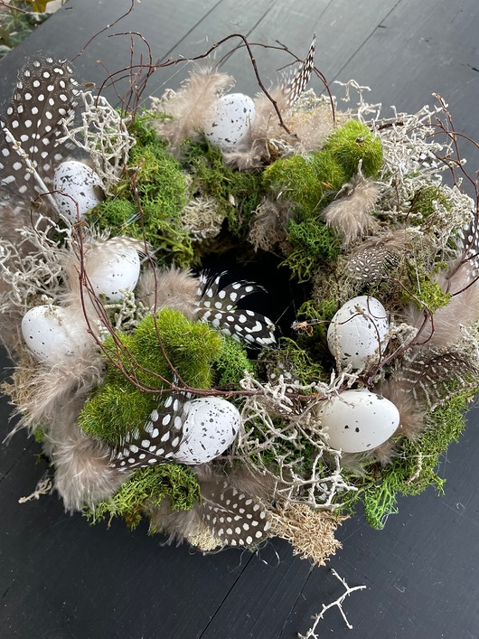 wianki wielkanocne Wianek wielkanocny zielone zjączki