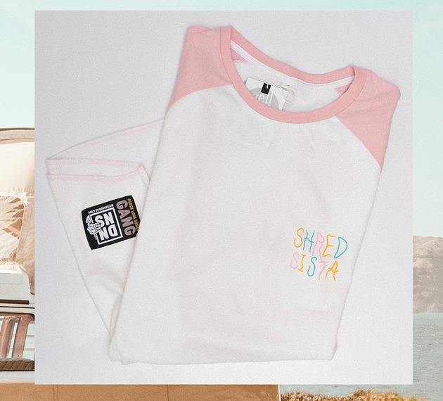 bluzki z długim rękawem damskie Biało Różowy Longsleeve 3/4 Shred Sista