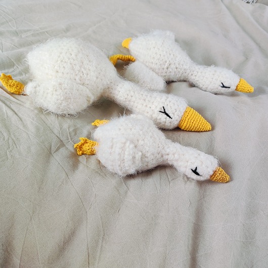 przytulanki dla niemowląt i dzieci Przytulanki gąski - białe maskotki - gęś GOOSE FAMILY