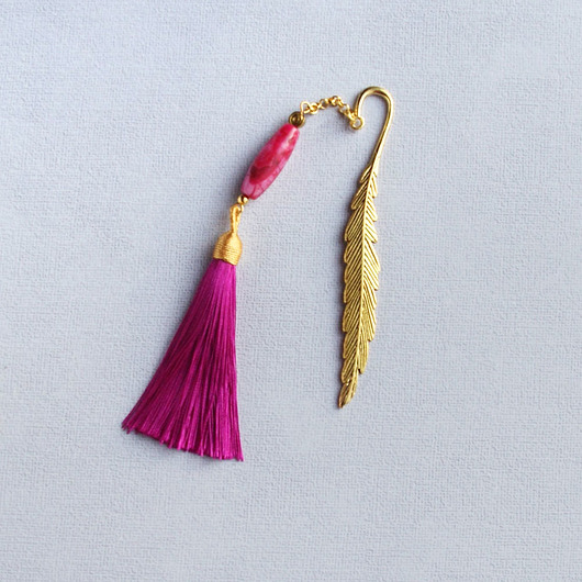 LUX. unikatowa zakładka : fuchsia & gold kaktusia