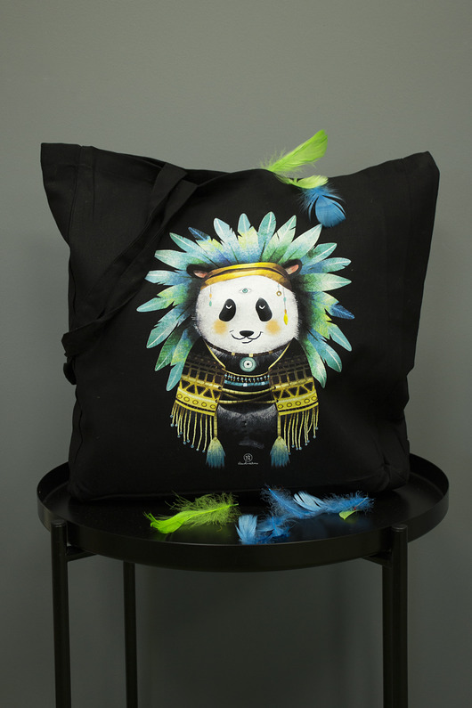 Torba bawełniana Indian Panda AllbagAllprints