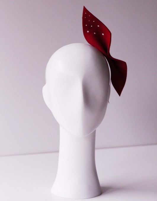 Czerwona ażurowa kokarda BOZKA Luxury Handmade