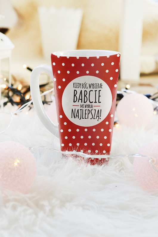 Kubek Latte z nadrukiem - Dla babci AllbagAllprints