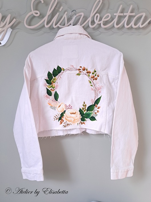 kurtki damskie Custom - Ręcznie malowana kurtka