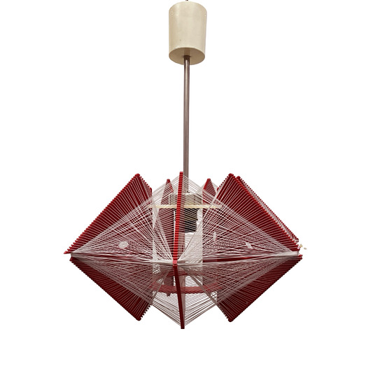 lampy wiszące Lampa żyłkowa Rozwój Kłobuck, polski design prl, space age, lata 70.