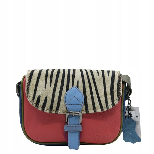 torby na ramię Listonoszka torebka damska skóra naturalna kolorowa oryginalna OLIVKA