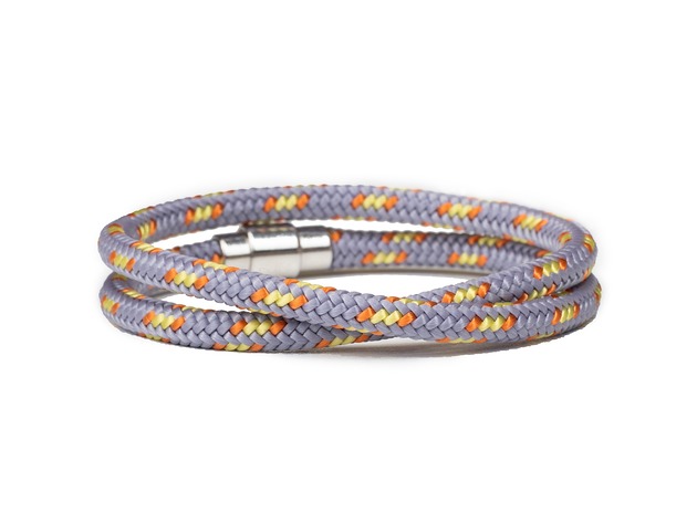 Bransoletka z liny górska sportowa Double Hobby Silver Rock