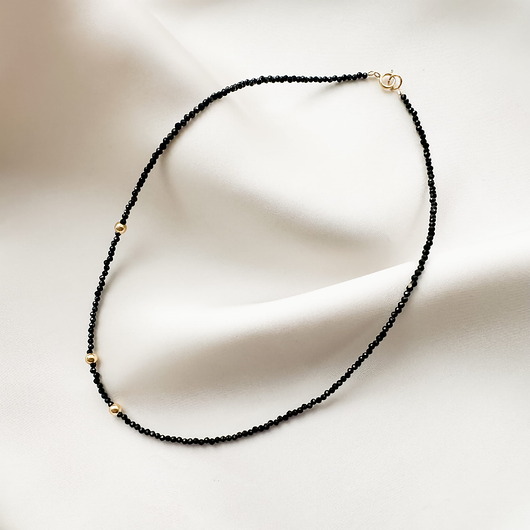 chokery Naszyjnik Choker z czarnym turmalinem