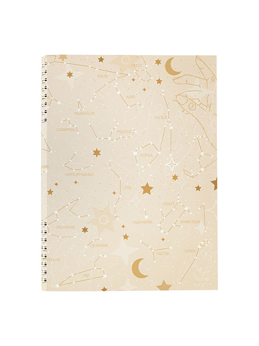 kalendarze i plannery NOTES GWIAZDOZBIORY KREMOWE B5  160 stron  SZARE KRATKI