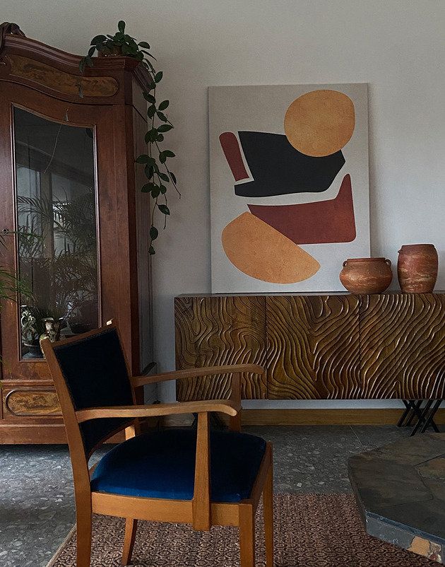 obrazy OKAZJA - duża abstrakcja w rozmiarze 100 x 130 cm wys.