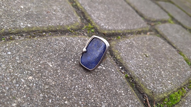 pierścionki - różne Lapis lazuli - pierścionek regulowany