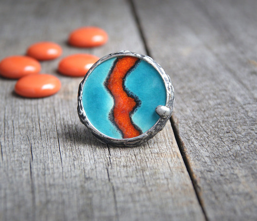 pierścionki srebrne Pierścionek S A L E :: AZTEC ring :: ceramiczny PIERŚCIEŃ unikat