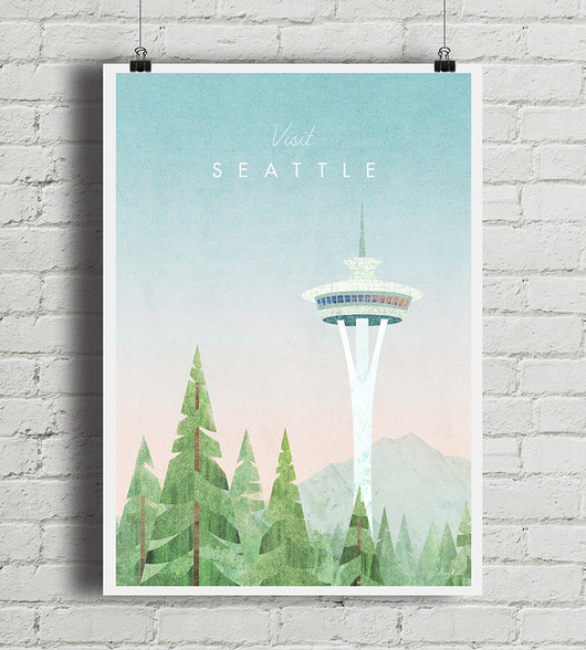 plakaty Seattle - vintage plakat art giclee