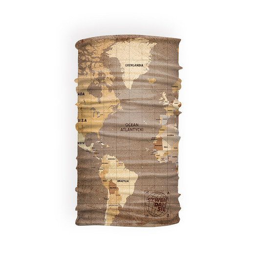 tuby i kominy Turystyczna chusta wielofunkcyjna MAPA retro