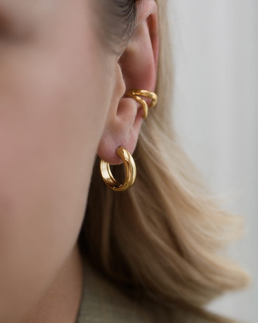 bransoletki - inne Złote kolczyki koła ze stali chirurgicznej premium Paraiso Novelle